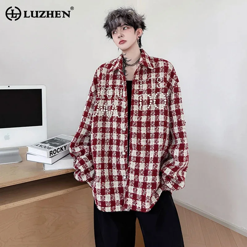 LUZHEN Fashion Elegant Pearl Patchwork Decorate Loose Casual Shirts Men's 2025 Autumn Handsome Plaid Printed Male Clothes JY3784
LUZHEN Fashion Elegant Pearl Patchwork Decorate Loose Casual Shirts Men's 2025 Autumn Handsome Plaid Printed Male Clothes JY3784