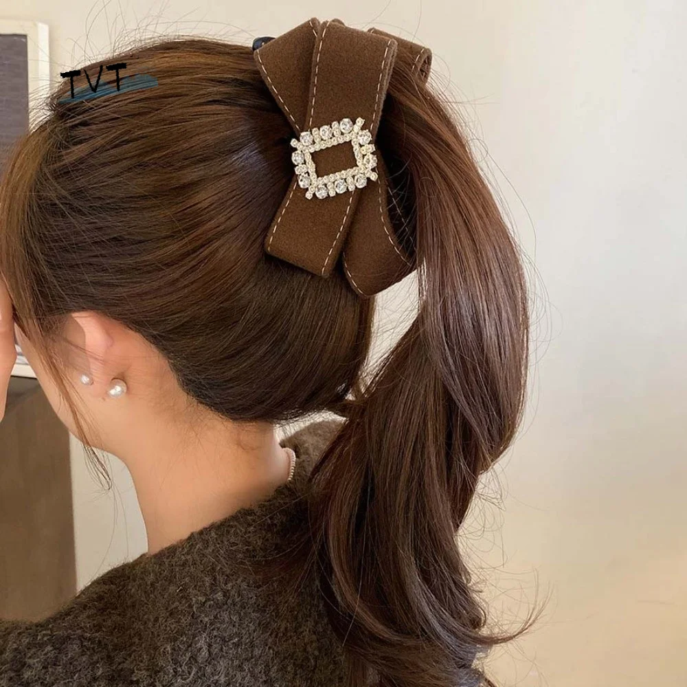 Fashion Elegant Bow Banana Clip Korean Style Square Rhinestone Women Vertical Clip Polyester Plastic Ponytail Holder Party
Fashion Elegant Bow Banana Clip Korean Style Square Rhinestone Women Vertical Clip Polyester Plastic Ponytail Holder Party