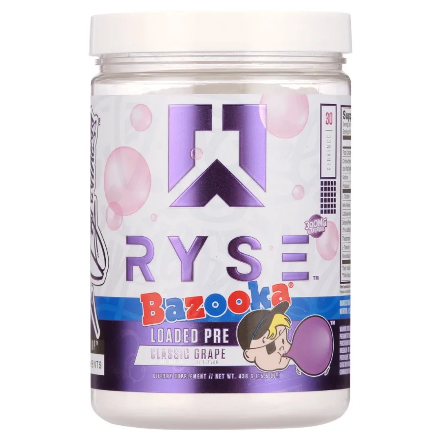 Предтренировочный комплекс RYSE Bazooka Grape, 30 порций
Предтренировочный комплекс RYSE Bazooka Grape, 30 порций