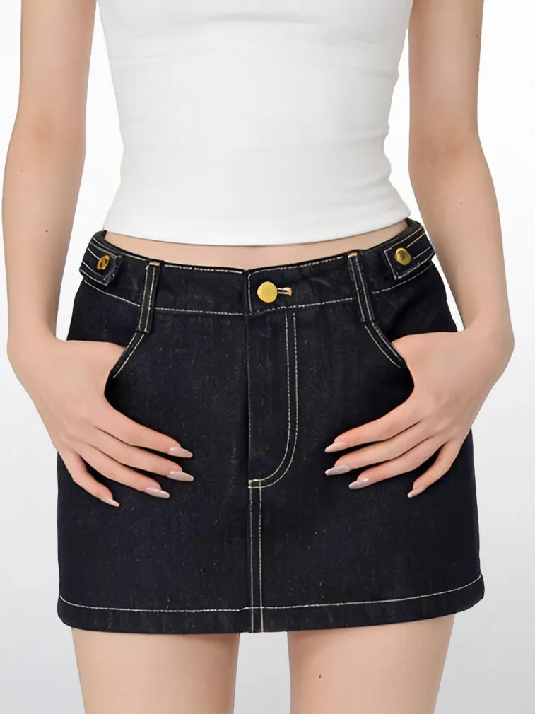 Retro High Waist Slimming Sexy Short Denim Skirt Women's Summer New Style A-Line Casual Half-length Skirt for Trendy Girls
Retro High Waist Slimming Sexy Short Denim Skirt Women's Summer New Style A-Line Casual Half-length Skirt for Trendy Girls
