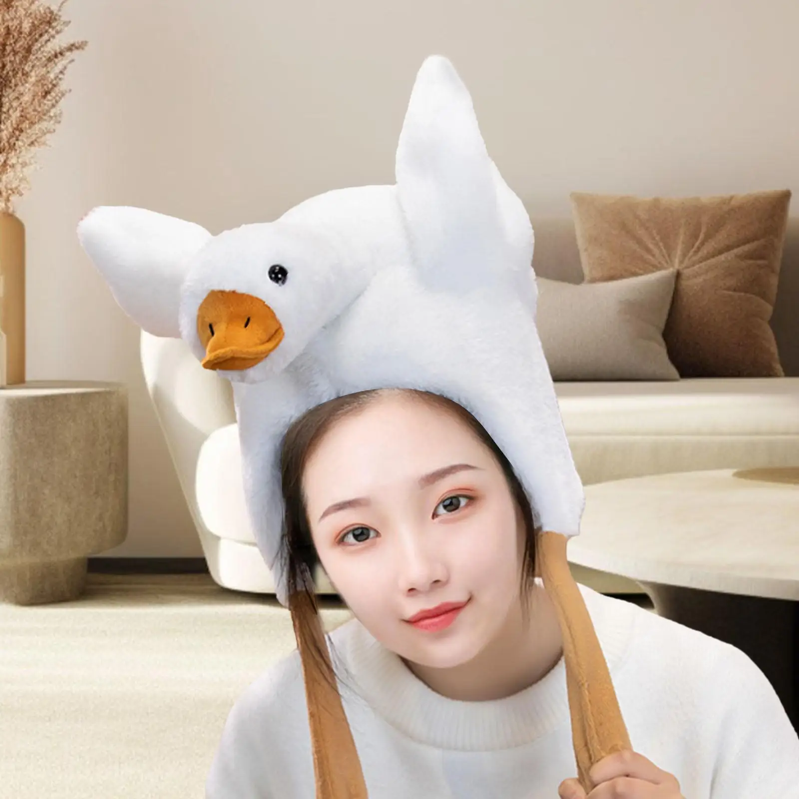 Comfortable Plush Hat Goose Shape Party Hat for Carnival Masquerade Ball
Comfortable Plush Hat Goose Shape Party Hat for Carnival Masquerade Ball