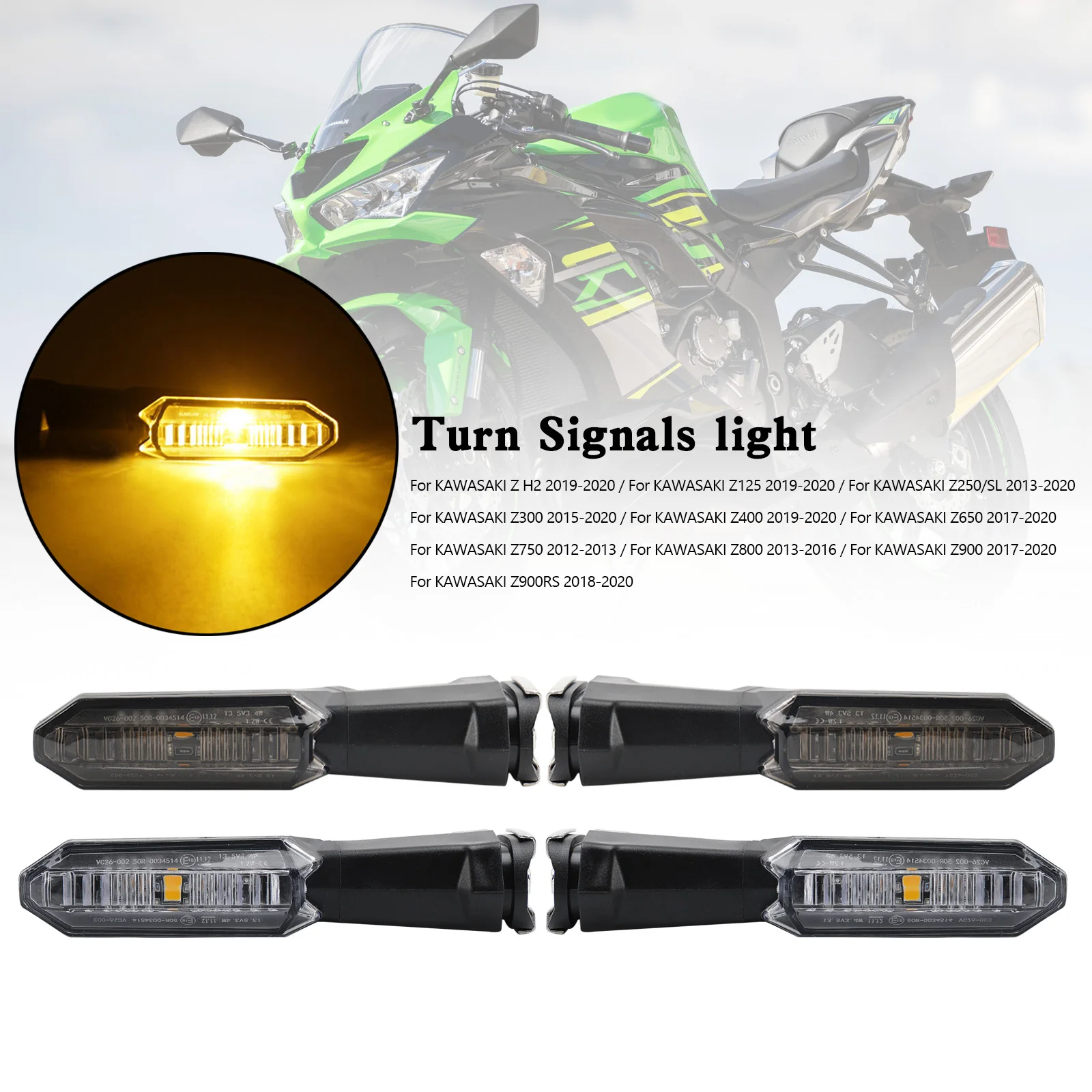 Artudatech Turn Signals light For Kawasaki Z125 Z250 Z400 Z650 Z750 Z800 Z900
Artudatech Turn Signals light For Kawasaki Z125 Z250 Z400 Z650 Z750 Z800 Z900