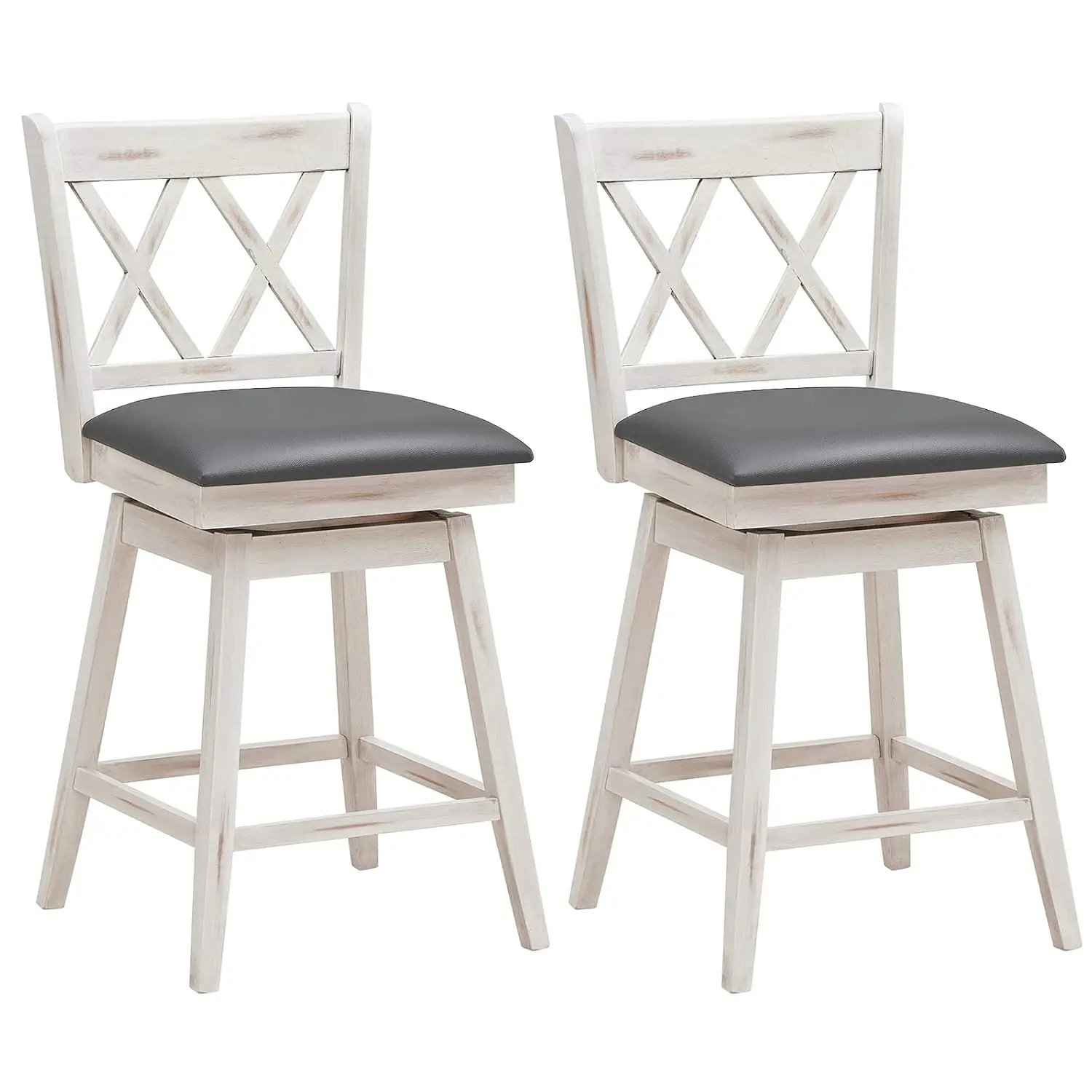 25in Swivel Counter Stool Set Upholstered Cushion Backrest Footrest Kitchen Pub Customized
25in Swivel Counter Stool Set Upholstered Cushion Backrest Footrest Kitchen Pub Customized