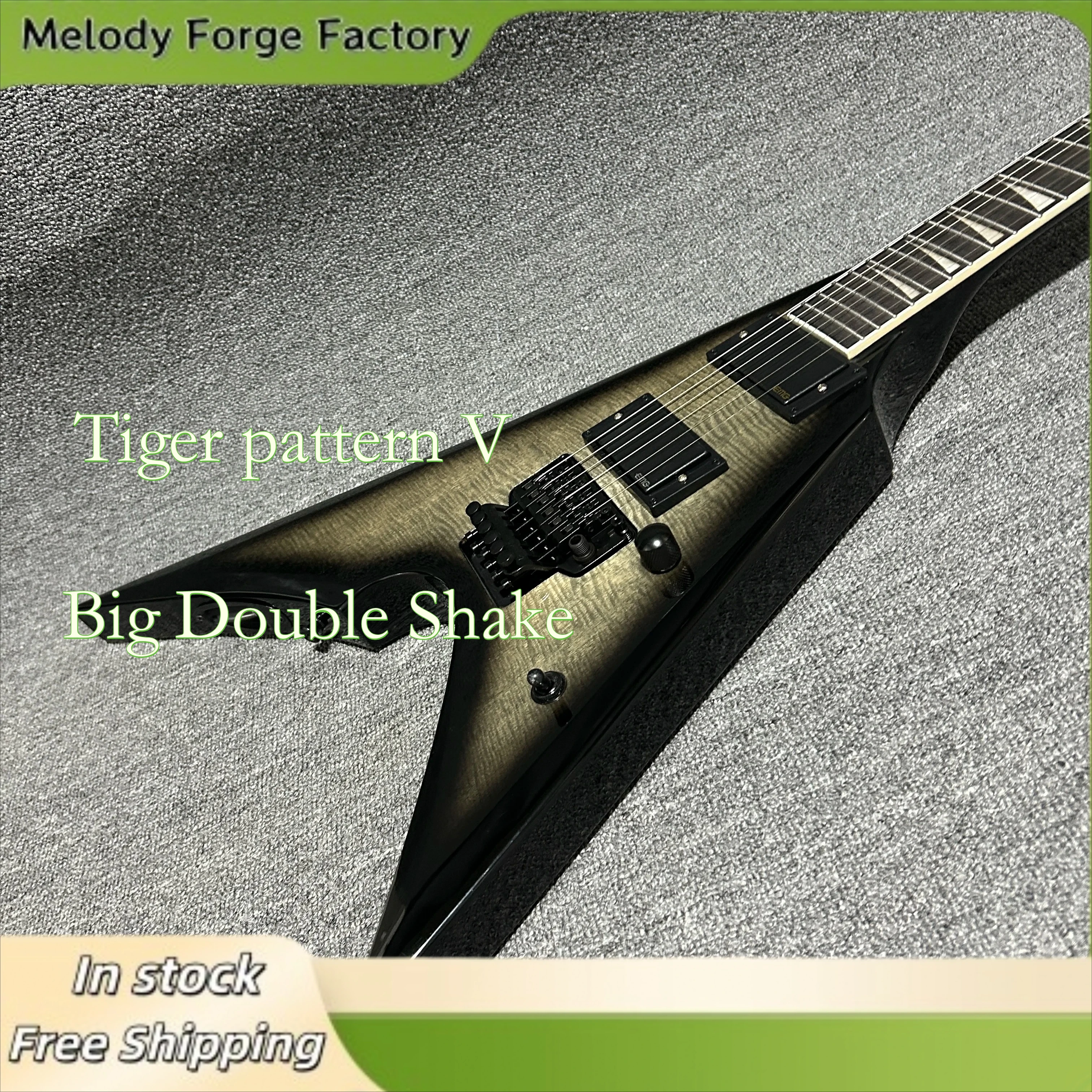 JK1 Black Gray Gradient Electric Guitar Large Double Rocking Tiger Pattern Wooden Board HH Pickups 24 Tone Large Size Inverted
JK1 Black Gray Gradient Electric Guitar Large Double Rocking Tiger Pattern Wooden Board HH Pickups 24 Tone Large Size Inverted