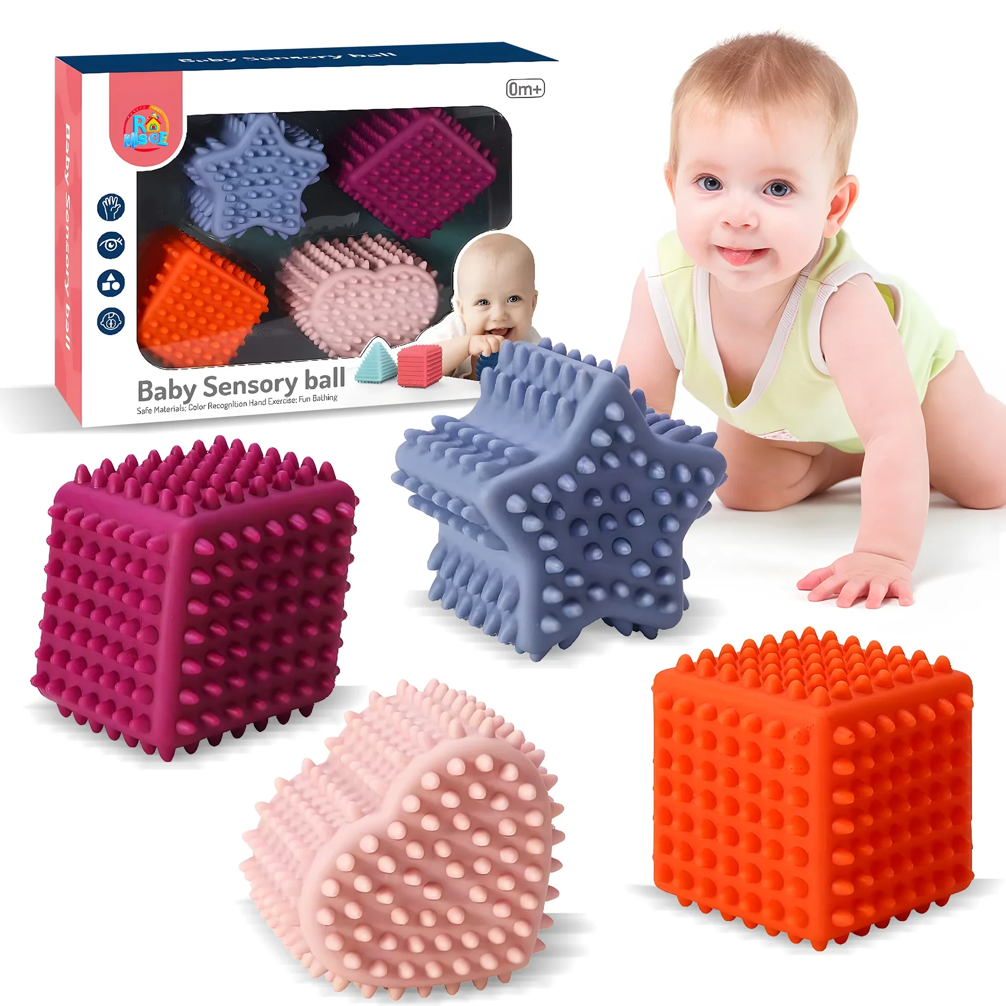 Baby Sensory Balls Montessori Toys Soft Baby Balls 6 to 12 Months Textured Geometric Shapes for Babies Sensory Development Multi
Baby Sensory Balls Montessori Toys Soft Baby Balls 6 to 12 Months Textured Geometric Shapes for Babies Sensory Development Multi