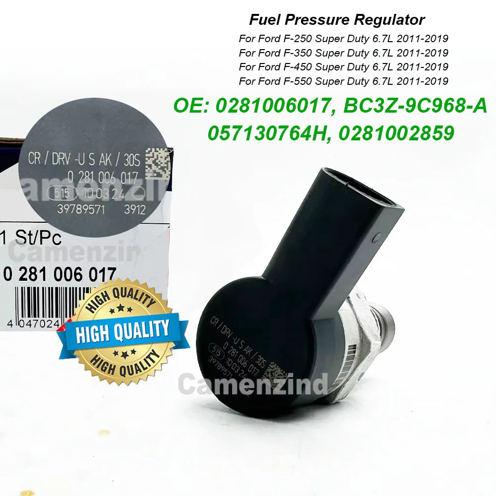 0281006017 057130764H 0281002859 Fuel Rail Pressure Regulator For F-ord F-250 F-350 F-450 F-550 Super Duty 6.7L 2011-2019
0281006017 057130764H 0281002859 Fuel Rail Pressure Regulator For F-ord F-250 F-350 F-450 F-550 Super Duty 6.7L 2011-2019