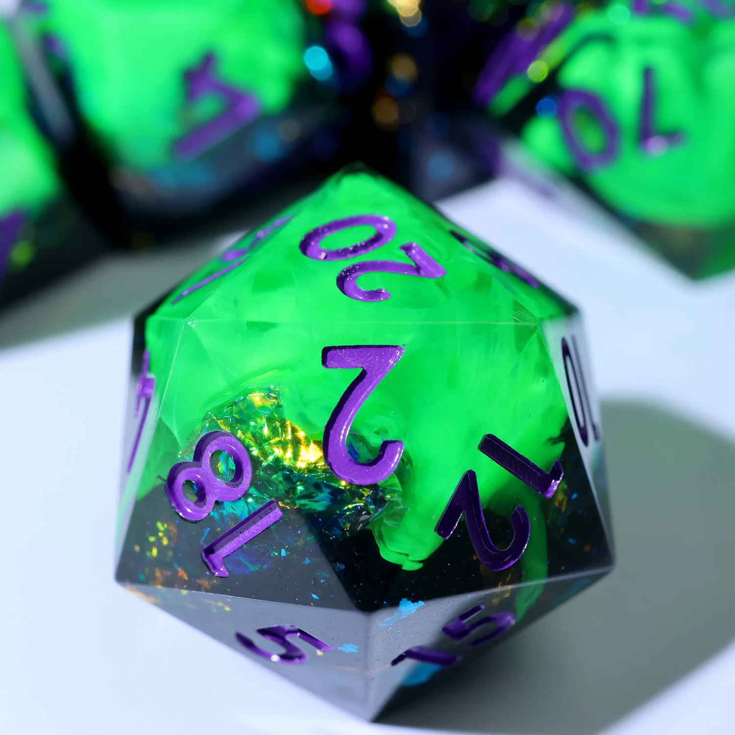 Toxic Swirl Handmade Resin DND Dice Set Polyhedral RPG Dice for Dungeons and Dragons Role Play Board Games Accessories-N23
Toxic Swirl Handmade Resin DND Dice Set Polyhedral RPG Dice for Dungeons and Dragons Role Play Board Games Accessories-N23
