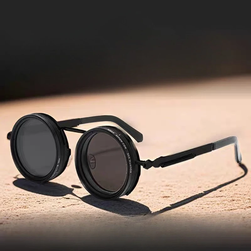 Unisex Retro Steampunk Round Sunglasses - ND9 Adjustable Dimming Polarized Eyewear with Case for Fishing & Outdoor Sports
Unisex Retro Steampunk Round Sunglasses - ND9 Adjustable Dimming Polarized Eyewear with Case for Fishing & Outdoor Sports