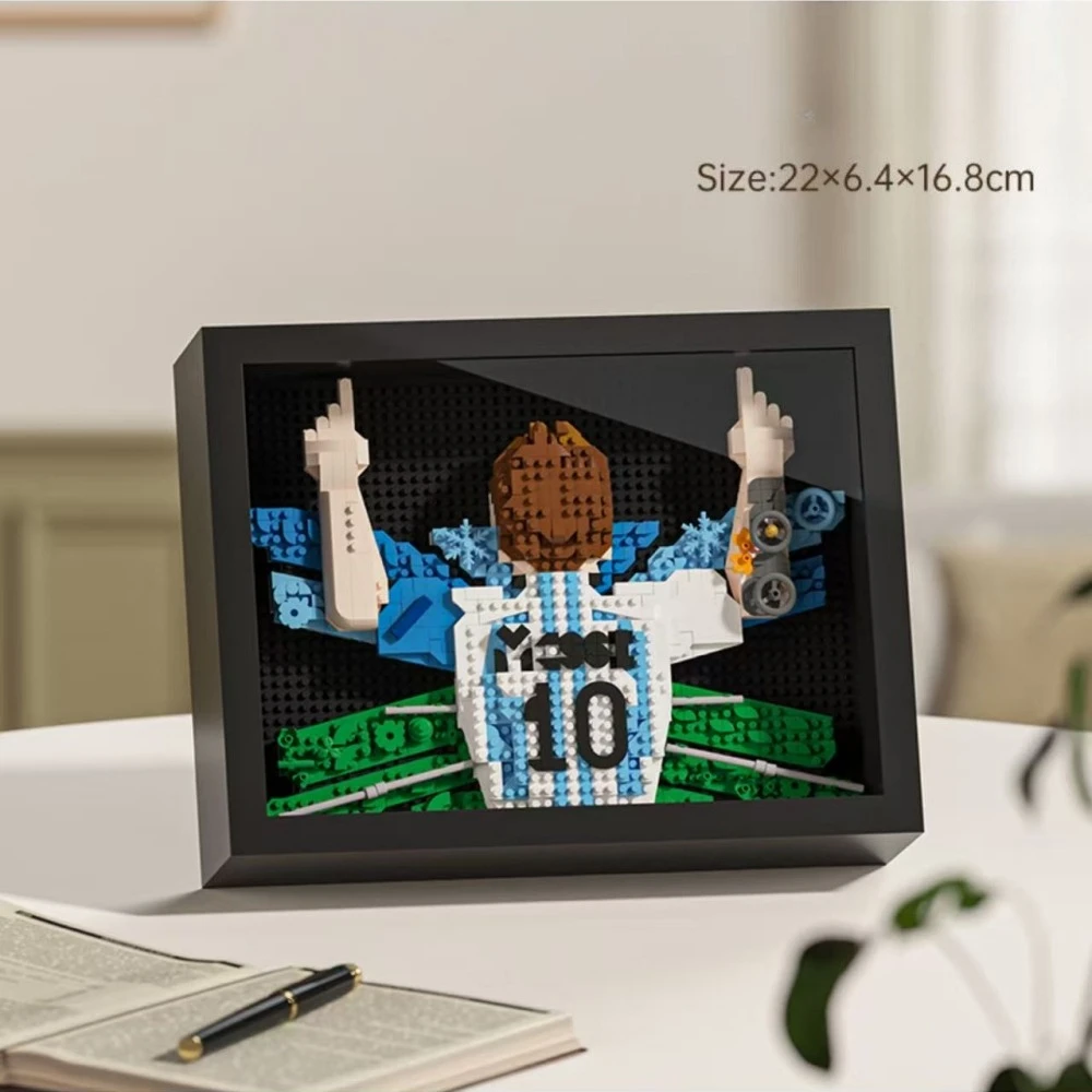 3D Soccer Star Jersey Frame Mini Building Block Model, Football Fan Memorabilia, Creative Champion Souvenir, STEM Bricks Decor
3D Soccer Star Jersey Frame Mini Building Block Model, Football Fan Memorabilia, Creative Champion Souvenir, STEM Bricks Decor