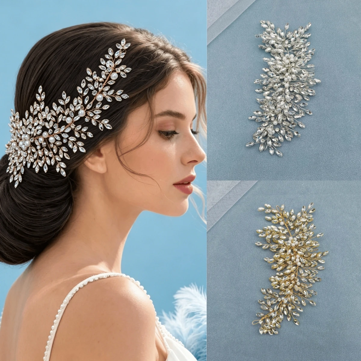 Handmade Fashion Pearl Flower Hair Comb Clip Rhinestone Ceystal Hairpin Bridal Wedding Hair Accessories Jewelry Hair Comb Clip
Handmade Fashion Pearl Flower Hair Comb Clip Rhinestone Ceystal Hairpin Bridal Wedding Hair Accessories Jewelry Hair Comb Clip