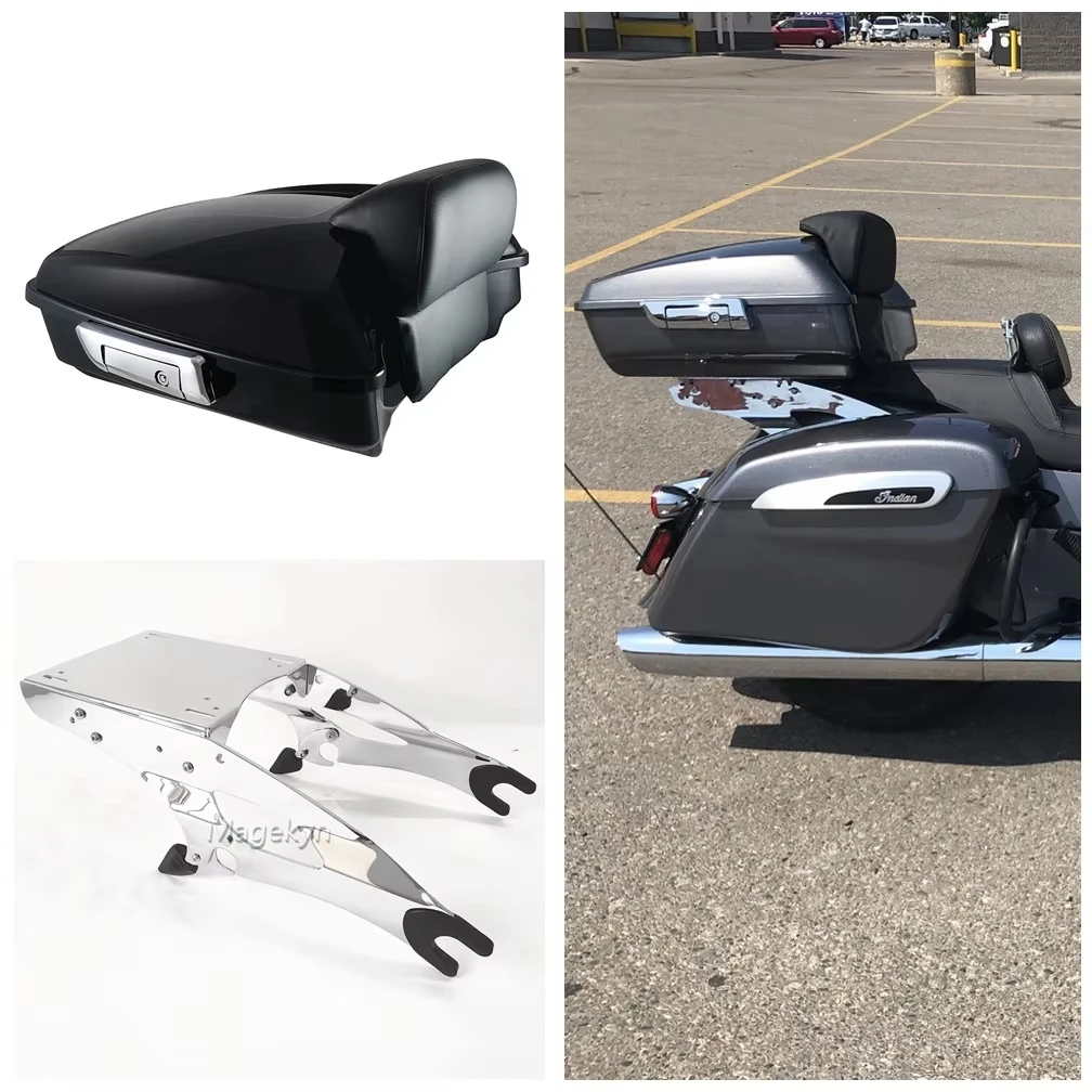For Indian Chieftain Roadmaster Challenger Chief Dark Horse Tour Pack Pak Top Case Box with Rear Luggage Rack Trunk Mount Kit
For Indian Chieftain Roadmaster Challenger Chief Dark Horse Tour Pack Pak Top Case Box with Rear Luggage Rack Trunk Mount Kit