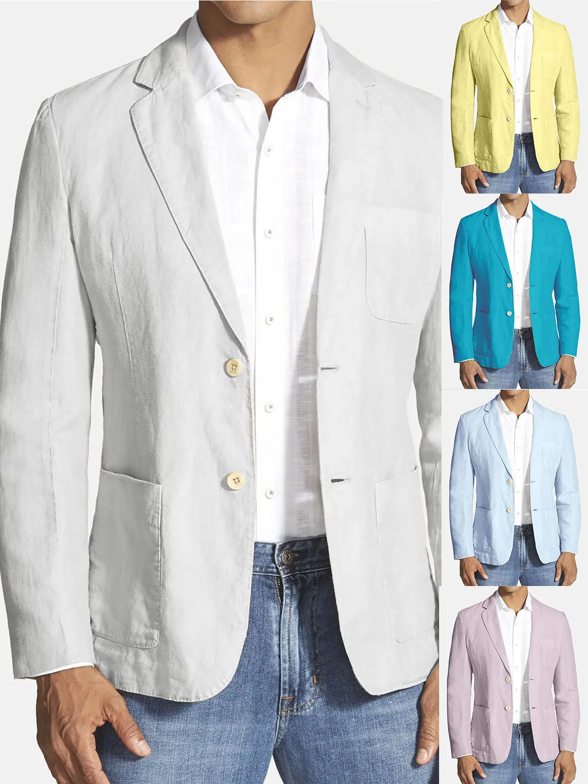 Summer Casual Linen Blazers for Men Slim Fit Trendy Tuxedo Costumes Single Breasted Americana Hombre Traje Hombre Costume Homme
Summer Casual Linen Blazers for Men Slim Fit Trendy Tuxedo Costumes Single Breasted Americana Hombre Traje Hombre Costume Homme
