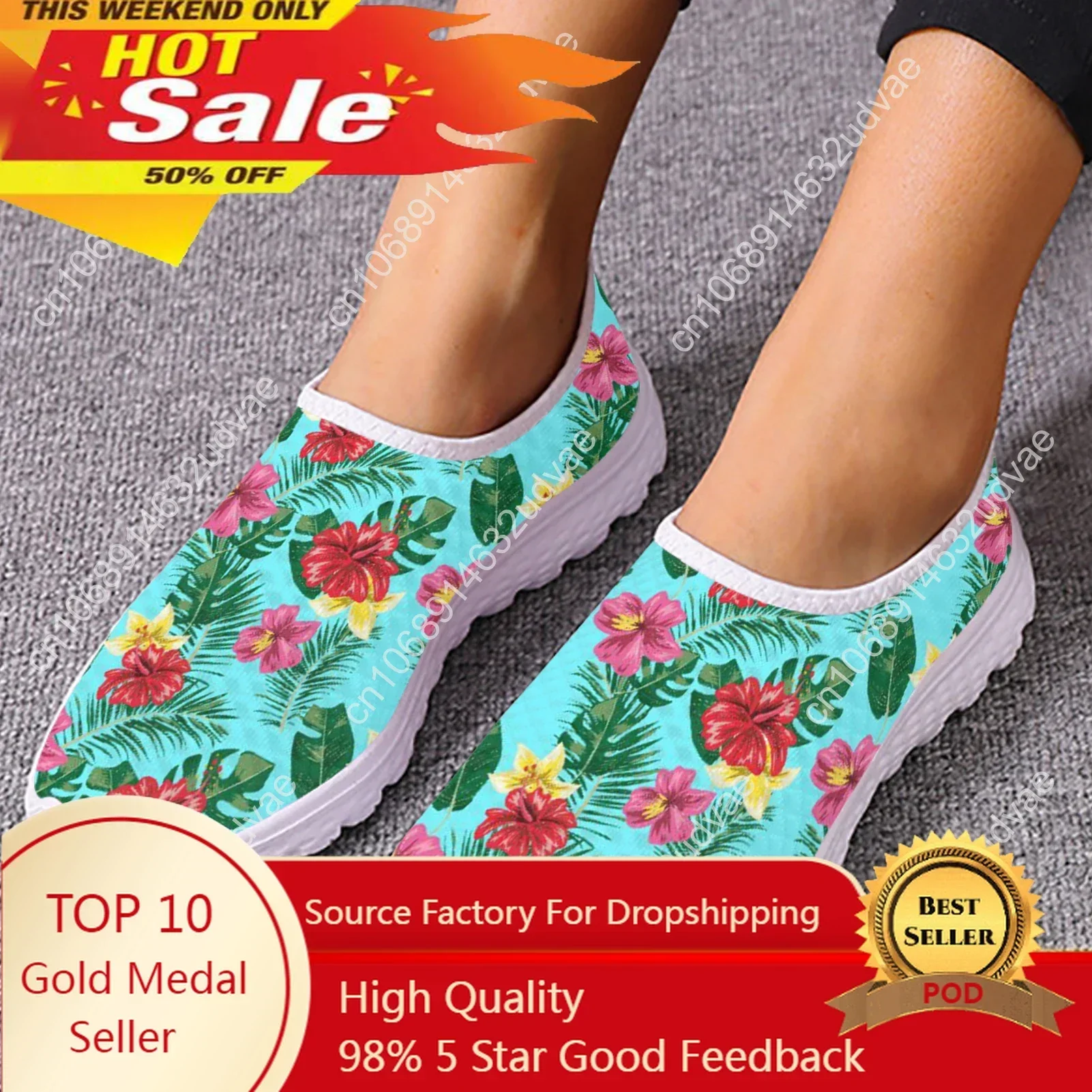 Pretty Tropical Flower Printing Women Men Teenager Flat Shoe Summer Breathable Slip-on Mesh Sneakers Lightweight Loafers Zapatos
Pretty Tropical Flower Printing Women Men Teenager Flat Shoe Summer Breathable Slip-on Mesh Sneakers Lightweight Loafers Zapatos