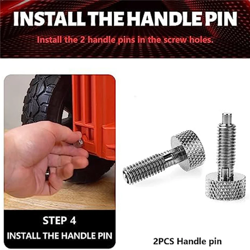 A96I-Quick Release Handle Pins Kit For Rolling Toolbox Fit For Packout Accessories 4 Packs
A96I-Quick Release Handle Pins Kit For Rolling Toolbox Fit For Packout Accessories 4 Packs