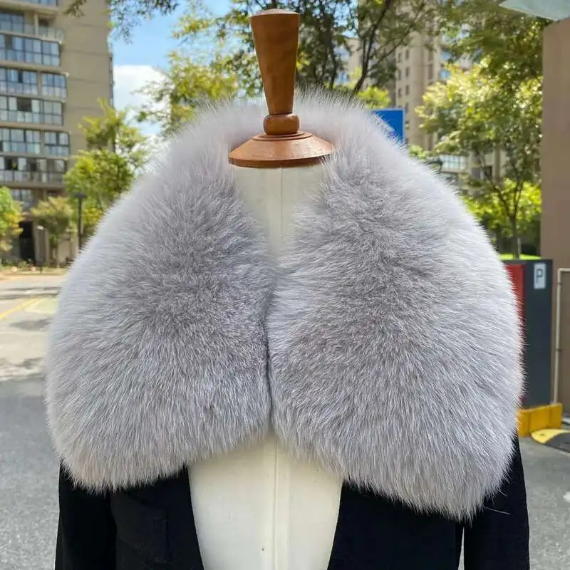 Super Large Fox Fur Collar Winter Real Fur Square Scarf For Women Furry Neck Warmer Natural Fur Scarves Decor Width 18-20cm
Super Large Fox Fur Collar Winter Real Fur Square Scarf For Women Furry Neck Warmer Natural Fur Scarves Decor Width 18-20cm