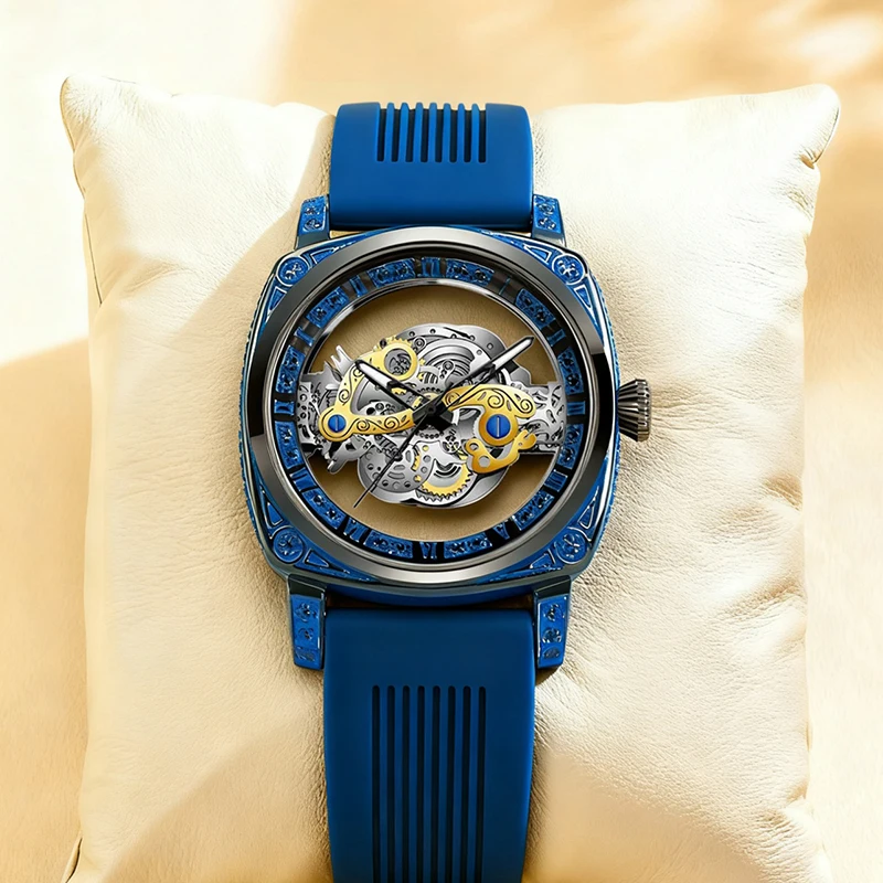 Мужские модные минималистичные кварцевые часы в деловом стиле с синей лентой и светящимися стрелками
Мужские модные минималистичные кварцевые часы в деловом стиле с синей лентой и светящимися стрелками