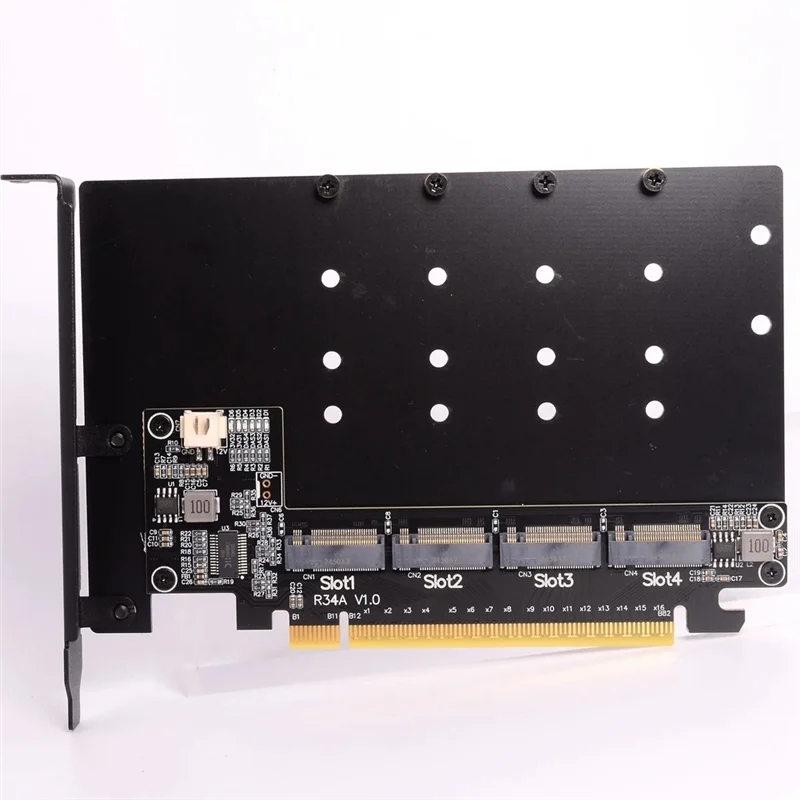 R34A PCI-E 5.0 X16 To 4-Port M. 2 Nvme Expansion Card M. 2 Nvme SSD 128Gbps Gen 5 4-Disks Split Adapter Solid State Drive
R34A PCI-E 5.0 X16 To 4-Port M. 2 Nvme Expansion Card M. 2 Nvme SSD 128Gbps Gen 5 4-Disks Split Adapter Solid State Drive