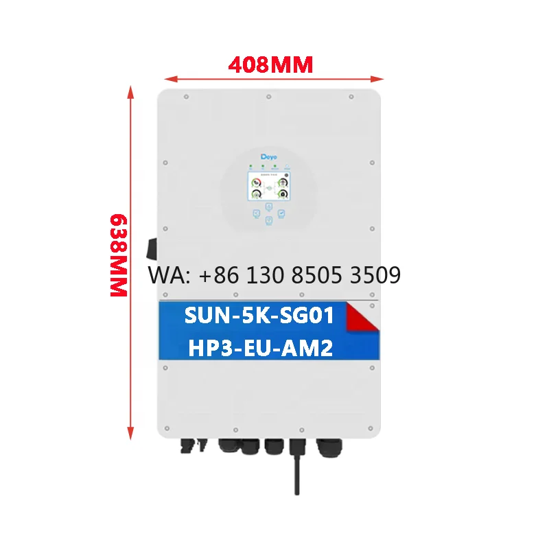 Deye High Voltage Hybrid Inverter SUN-5K-SG01 HP3-EU-AM2 5K 6K 8K 10K 12K 15K 20K 25K for Solar Storage System
Deye High Voltage Hybrid Inverter SUN-5K-SG01 HP3-EU-AM2 5K 6K 8K 10K 12K 15K 20K 25K for Solar Storage System