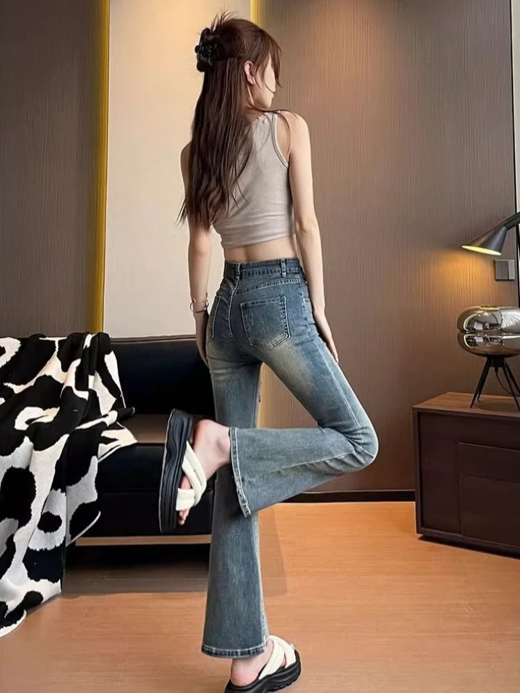 Vintage Torn Slight Flare Denim Pants Women Summer Thin Lightweight High-Waisted Petite 2026 New Nostalgic Horse-Hoof Flare
Vintage Torn Slight Flare Denim Pants Women Summer Thin Lightweight High-Waisted Petite 2026 New Nostalgic Horse-Hoof Flare