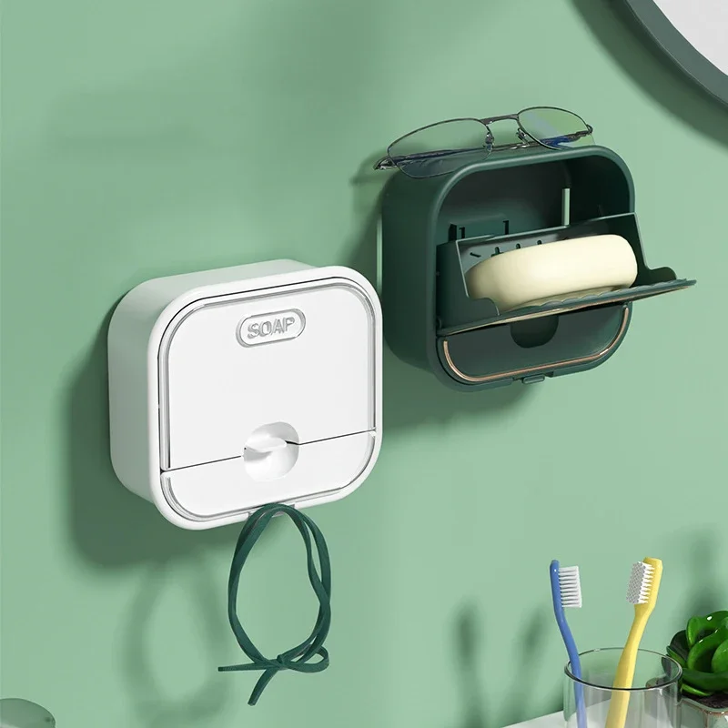 Light Luxury Soap Storage Box Hole-free Soap Holder Flip Soap Boxes Bathroom Accessories Luxurious Kitchen Tools Moisture-proof
Light Luxury Soap Storage Box Hole-free Soap Holder Flip Soap Boxes Bathroom Accessories Luxurious Kitchen Tools Moisture-proof