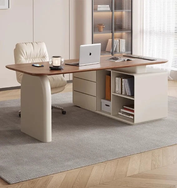 #Solid Wood Cream-Colored Extendable Storage Eco-Friendly Small Apartment Modern High-End Home Study Computer Desk
#Solid Wood Cream-Colored Extendable Storage Eco-Friendly Small Apartment Modern High-End Home Study Computer Desk