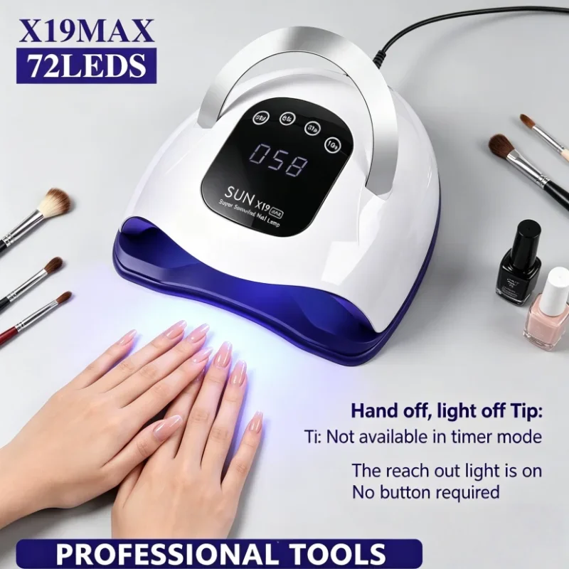 Fast Curing 72LED High Power UV Nail Art Lamp Gel Nail Polish Drying Lamp Professional Nail Dryer with Sensor Nail Salon Tools
Fast Curing 72LED High Power UV Nail Art Lamp Gel Nail Polish Drying Lamp Professional Nail Dryer with Sensor Nail Salon Tools