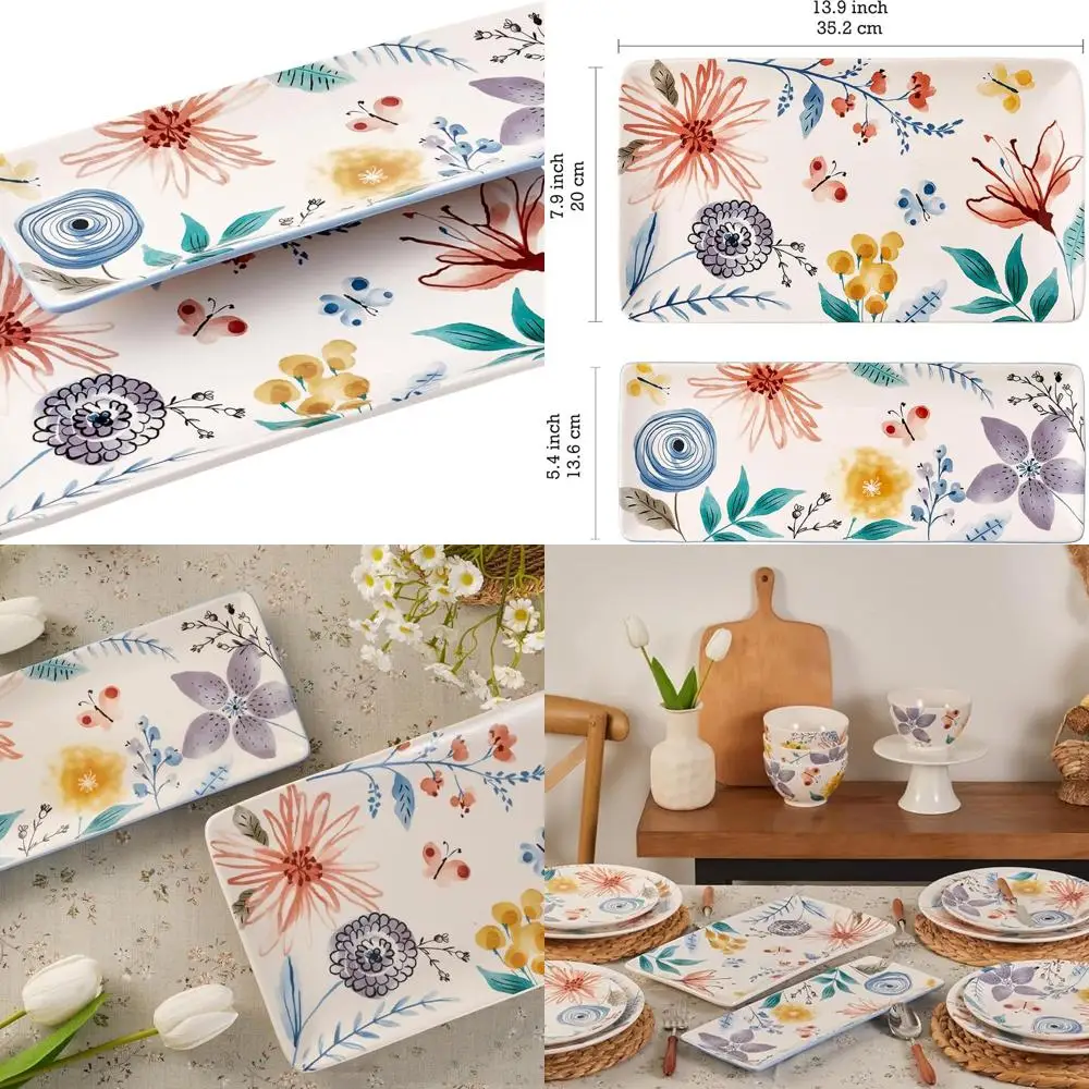 14 Прямоугольных керамических сервировочных тарелок из 2 штук — идеально подходят для салата, макарон, сыра, ветчины, закусок, микроволновой печи и посудомоечной машины
14 Прямоугольных керамических сервировочных тарелок из 2 штук — идеально подходят для салата, макарон, сыра, ветчины, закусок, микроволновой печи и посудомоечной машины