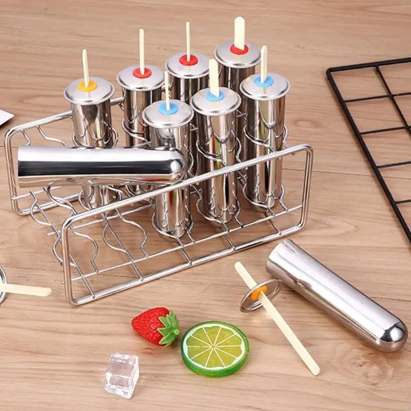 Premium Stainless Steel Ice Cream Molds Set For Homemades Treats And Family Fun Popsicles Mould With Wooden Handle 87HA
Premium Stainless Steel Ice Cream Molds Set For Homemades Treats And Family Fun Popsicles Mould With Wooden Handle 87HA