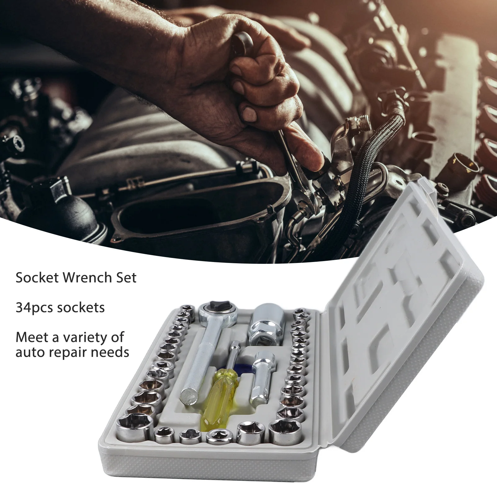 Набор инструментов для ремонта автомобилей и дома: комбинированный набор торцевых ключей из углеродистой стали
Набор инструментов для ремонта автомобилей и дома: комбинированный набор торцевых ключей из углеродистой стали