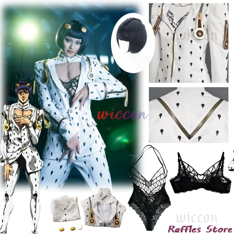 JOJO Bizarre Bruno Bucciarati Cosplay Men's Golden Wind Bruno Cosplay Costume Top And Pants Lace Inner For Halloween Costume
JOJO Bizarre Bruno Bucciarati Cosplay Men's Golden Wind Bruno Cosplay Costume Top And Pants Lace Inner For Halloween Costume