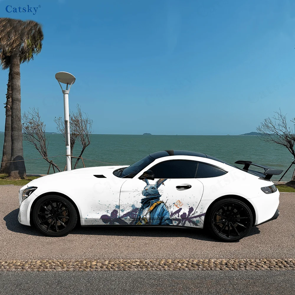 Стильные наклейки на боковую часть автомобиля с изображением кролика, самоклеящиеся, из водонепроницаемого и устойчивого к царапинам ПВХ, аксессуар для автомобиля, подарок
Стильные наклейки на боковую часть автомобиля с изображением кролика, самоклеящиеся, из водонепроницаемого и устойчивого к царапинам ПВХ, аксессуар для автомобиля, подарок