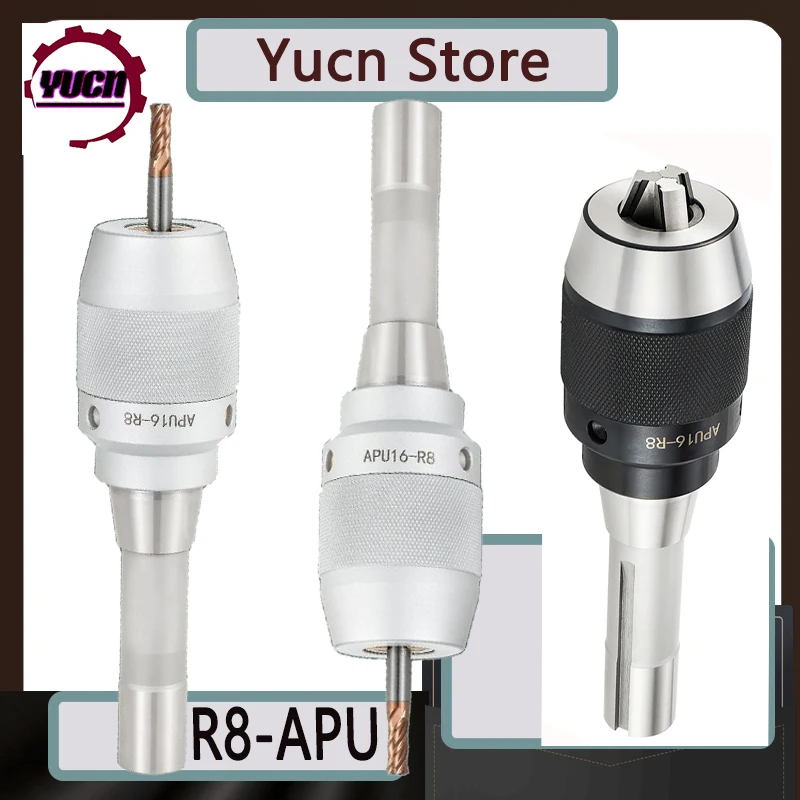 R8- APU13 APU16 tool holder R8 apu drill chuck series M12 7/16 precision CNC integrated self-tightening lathe tool holder r-APU
R8- APU13 APU16 tool holder R8 apu drill chuck series M12 7/16 precision CNC integrated self-tightening lathe tool holder r-APU
