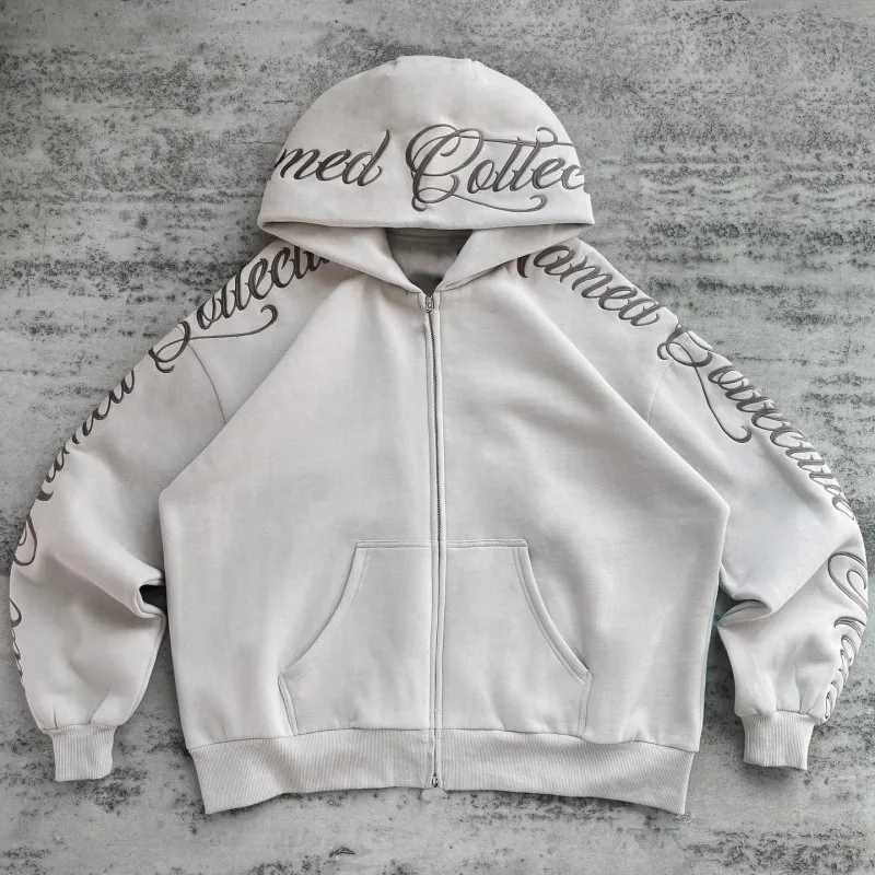 2025 Trendy Alphabet Embroidery Printed Trendy Brand Same Style Cardigan Coat Loose Zipper Hoodie Sweatshirt
2025 Trendy Alphabet Embroidery Printed Trendy Brand Same Style Cardigan Coat Loose Zipper Hoodie Sweatshirt