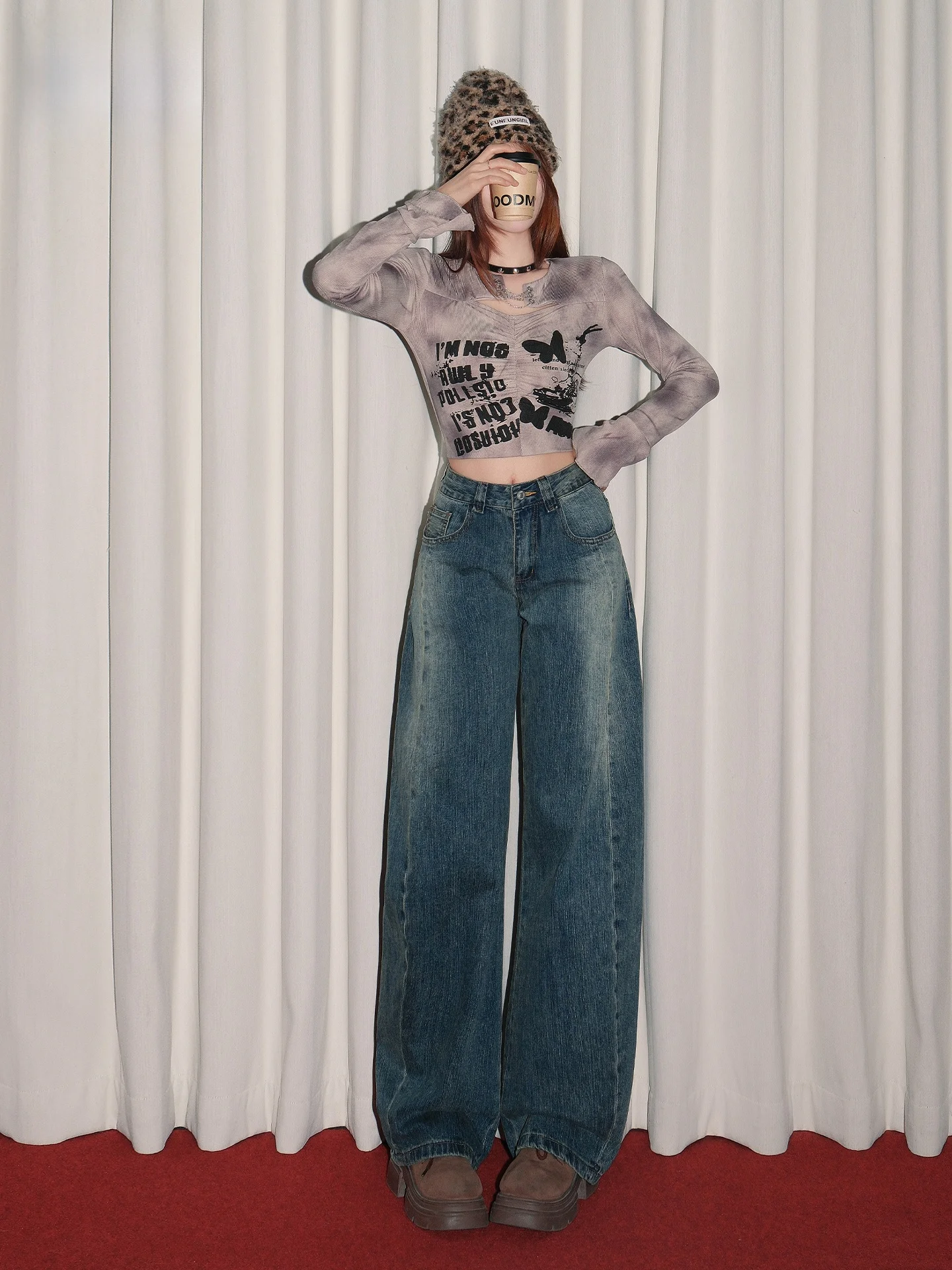American Style High Waist Wide Leg Jeans Women's Loose Fit Slimming Design Spring Summer Casual Cotton Denim Straight Cut
American Style High Waist Wide Leg Jeans Women's Loose Fit Slimming Design Spring Summer Casual Cotton Denim Straight Cut