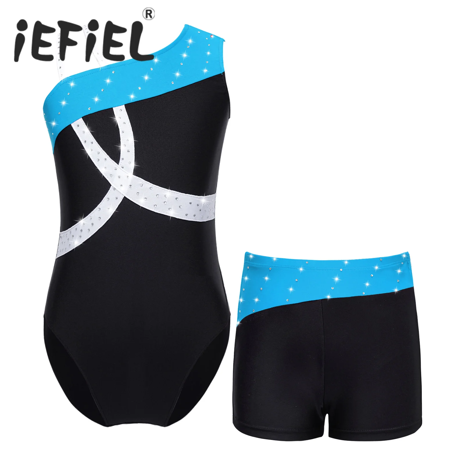 Kids Girls Ballet Dance Sets Sports Gymnastics Workout Dancewear Outfits Sleeveless Shiny Rhinestone Leotard with Shorts Suits
Kids Girls Ballet Dance Sets Sports Gymnastics Workout Dancewear Outfits Sleeveless Shiny Rhinestone Leotard with Shorts Suits