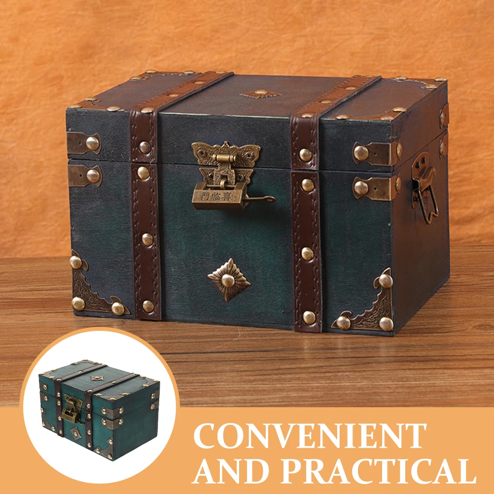 Large Green Wooden Storage Box Lock for Jewelry Coin Pirate Treasure Chest Dark Green Vintage Keepsake Box Safe Security
Large Green Wooden Storage Box Lock for Jewelry Coin Pirate Treasure Chest Dark Green Vintage Keepsake Box Safe Security