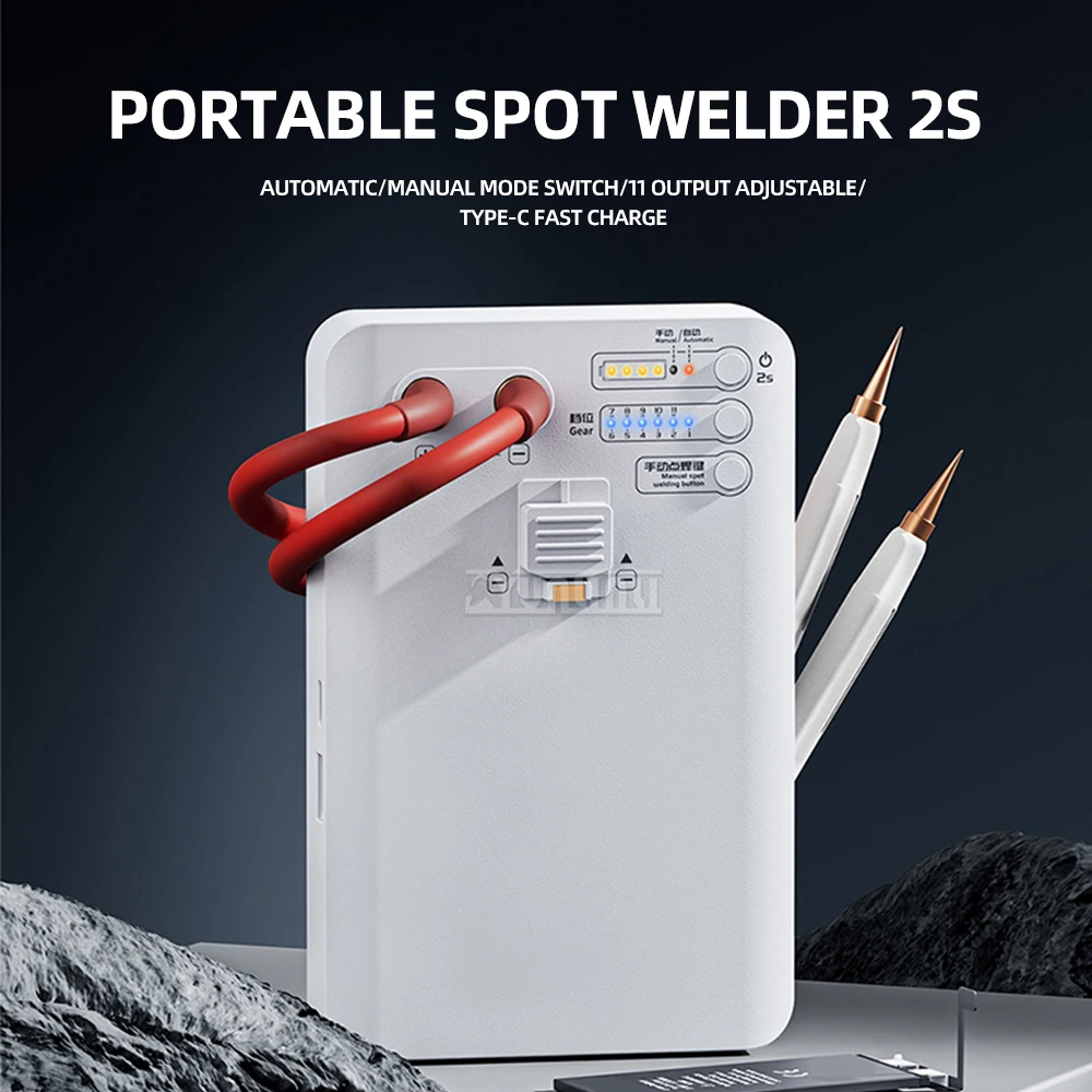 2S Spot Welding Machine Portable Intelligent Mode Automatic Manual Integrated with Fixed Buckle for Precision Welding Pen
2S Spot Welding Machine Portable Intelligent Mode Automatic Manual Integrated with Fixed Buckle for Precision Welding Pen
