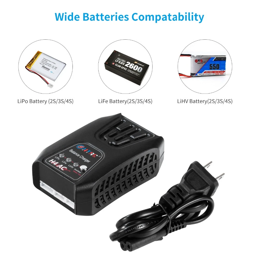 HTRC 20W 2A Mini Charging Balance Charger H4AC For 2-4s Lipo/LiFe/LiHV Battery Pocket Type RC Charger
HTRC 20W 2A Mini Charging Balance Charger H4AC For 2-4s Lipo/LiFe/LiHV Battery Pocket Type RC Charger