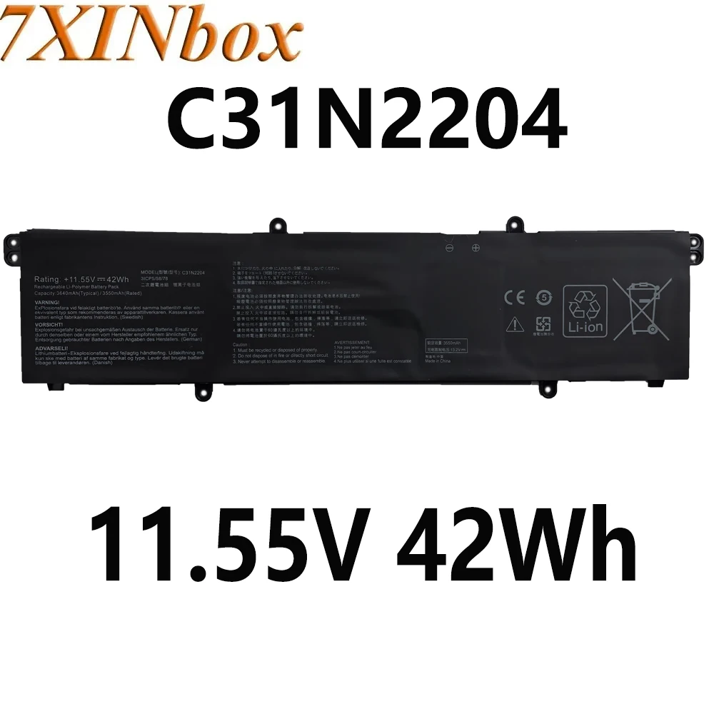 7XINbox C31N2204 11,55 В 42 Втч Аккумулятор для ноутбука ASUS Vivobook Go 14 E1404FA E1404GA 31CP5/58/78
7XINbox C31N2204 11,55 В 42 Втч Аккумулятор для ноутбука ASUS Vivobook Go 14 E1404FA E1404GA 31CP5/58/78