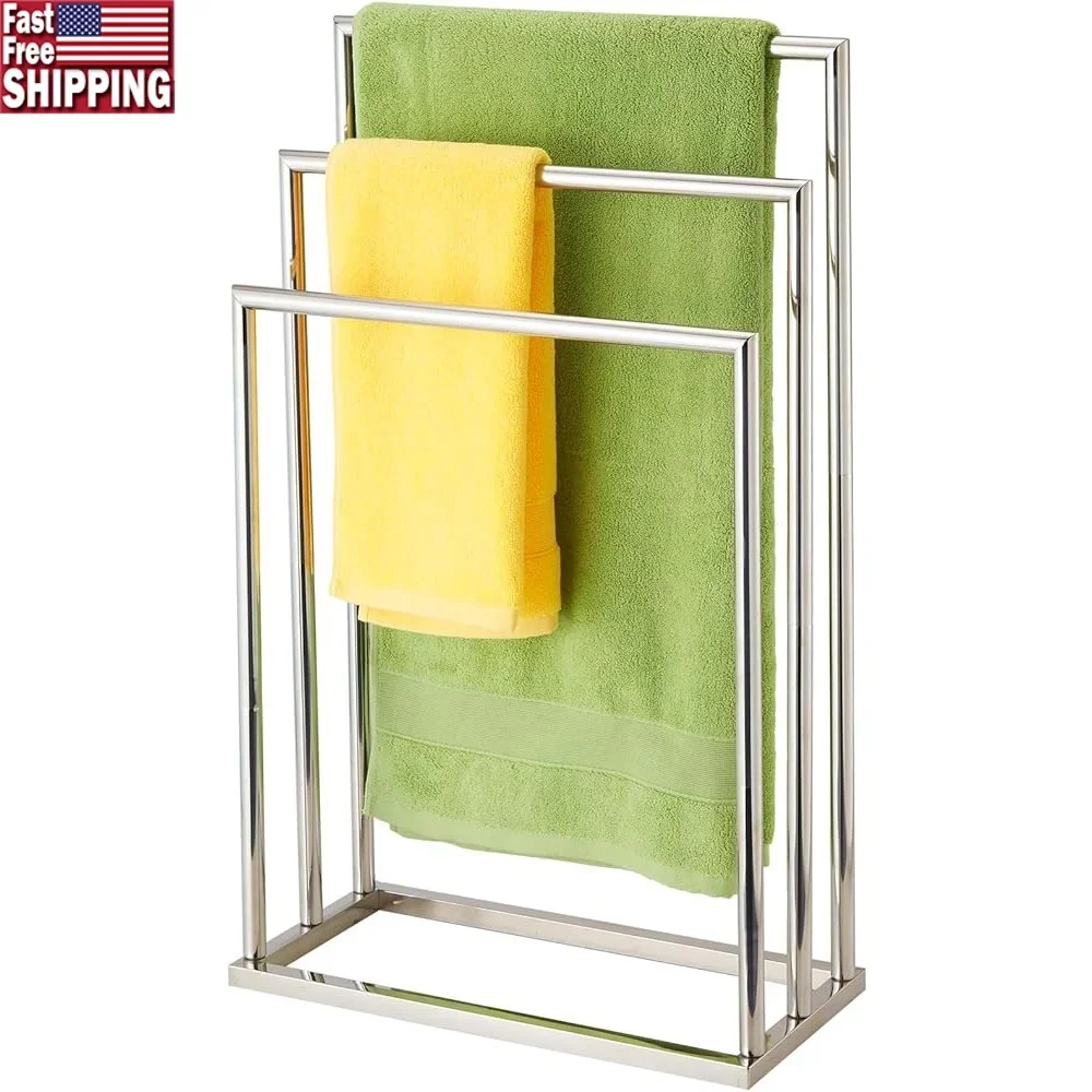 Отдельно стоящая вешалка для полотенец Ванная комната 3-х уровневая сушилка для полотенец из нержавеющей стали Открытый органайзер для у бассейна Многобарный держатель 
Отдельно стоящая вешалка для полотенец Ванная комната 3-х уровневая сушилка для полотенец из нержавеющей стали Открытый органайзер для у бассейна Многобарный держатель