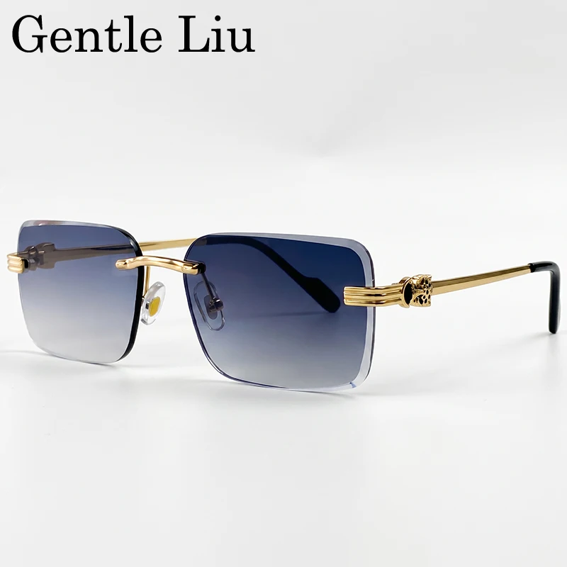 Rimless Rectangle Punk Sunglasses Men 2026 Luxury Designer Change Color Metal Frame Sun Glasses for Male Vintage Retro Shades
Rimless Rectangle Punk Sunglasses Men 2026 Luxury Designer Change Color Metal Frame Sun Glasses for Male Vintage Retro Shades