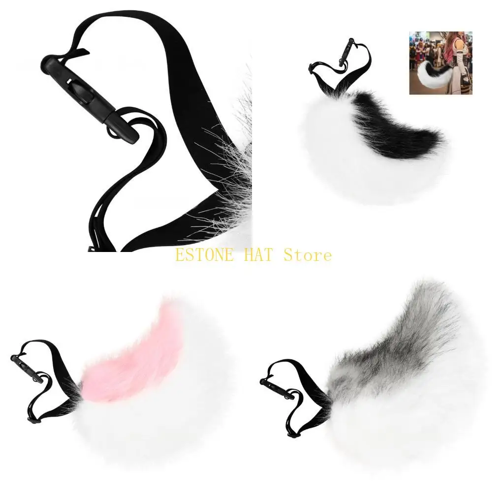 49MF Plush Tail for Role Play Costumes Soft Comfortable Texture Easy Clip Design
49MF Plush Tail for Role Play Costumes Soft Comfortable Texture Easy Clip Design