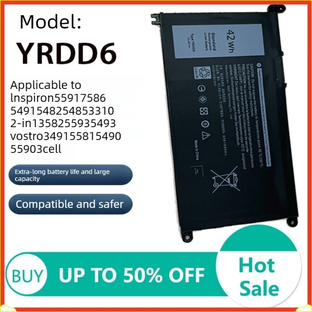Laptop battery For Dell Vostro 3491 5490 Inspiron 5482 5485 7586 3583 5491 5590 5591 5481 Latitude 3379 3300 3401 42Wh YRDD6
Laptop battery For Dell Vostro 3491 5490 Inspiron 5482 5485 7586 3583 5491 5590 5591 5481 Latitude 3379 3300 3401 42Wh YRDD6