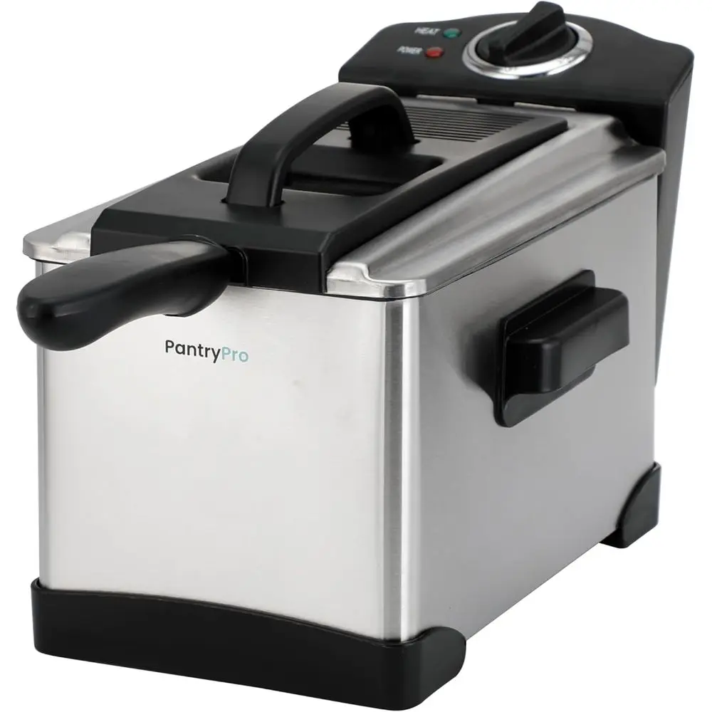 2 Liter Stainless Steel Immersion Electric Deep Fryer, 1400 W, Temperature Control, Basket with Hook, Odor Filter, Lid with View
2 Liter Stainless Steel Immersion Electric Deep Fryer, 1400 W, Temperature Control, Basket with Hook, Odor Filter, Lid with View