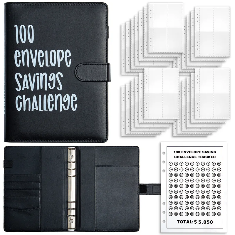 100 Envelope Challenge Binder Planning Notebook Savings Challenges Loose-Leaf Budget Binder With Cash Envelopes Money Organizer
100 Envelope Challenge Binder Planning Notebook Savings Challenges Loose-Leaf Budget Binder With Cash Envelopes Money Organizer