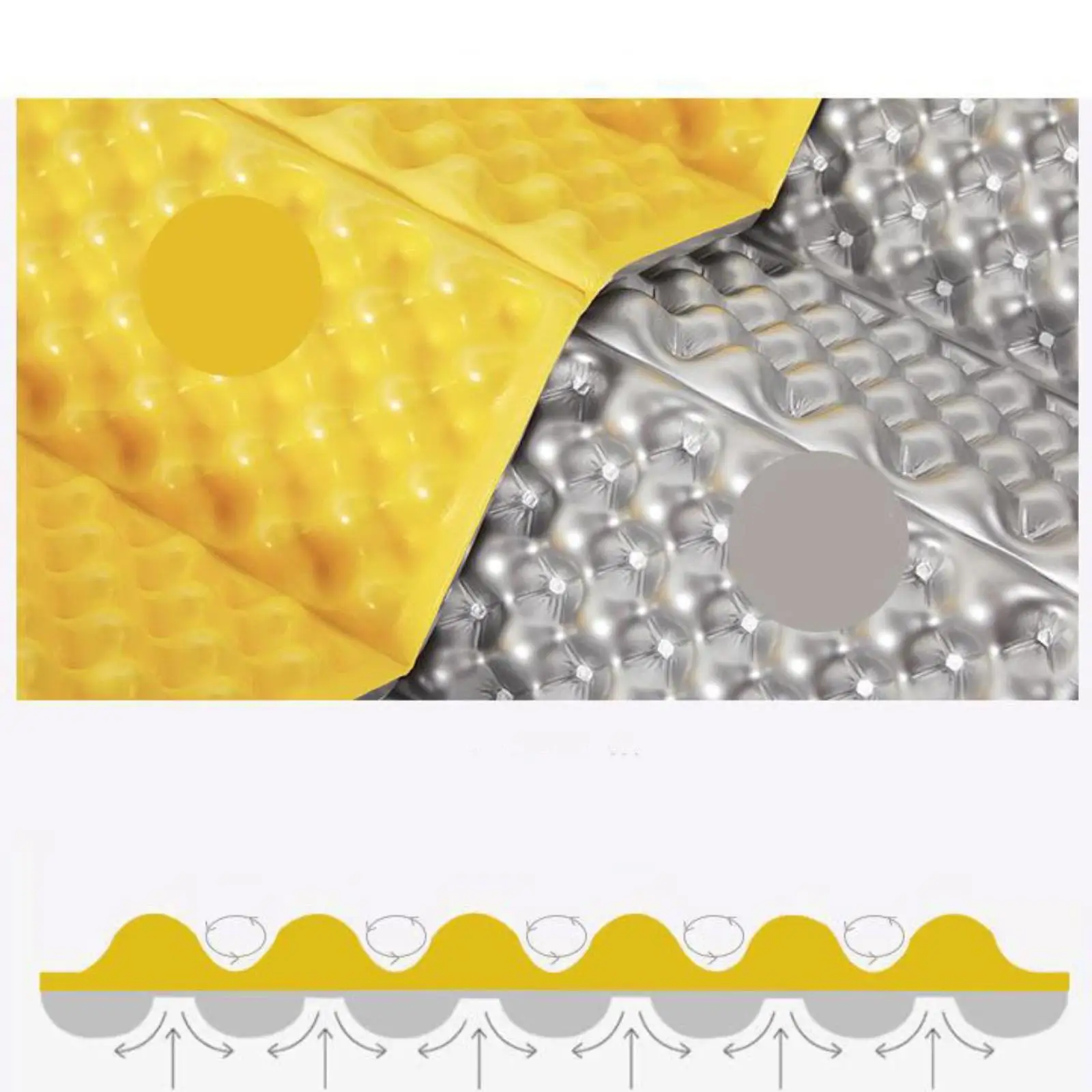 Aluminum Waffle Mat Camping Mat Lightweight Comfortable Heat Insulation Sleeping
Aluminum Waffle Mat Camping Mat Lightweight Comfortable Heat Insulation Sleeping