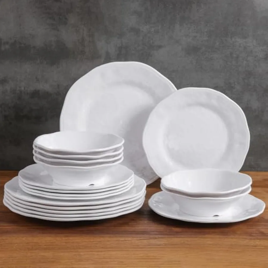 Melamine Dinnerware Set 18 Pcs Lightweight and Unbreakable Outdoor Plates and Bowls Sets Camping Melamine Dishes Set for 6 Chip
Melamine Dinnerware Set 18 Pcs Lightweight and Unbreakable Outdoor Plates and Bowls Sets Camping Melamine Dishes Set for 6 Chip