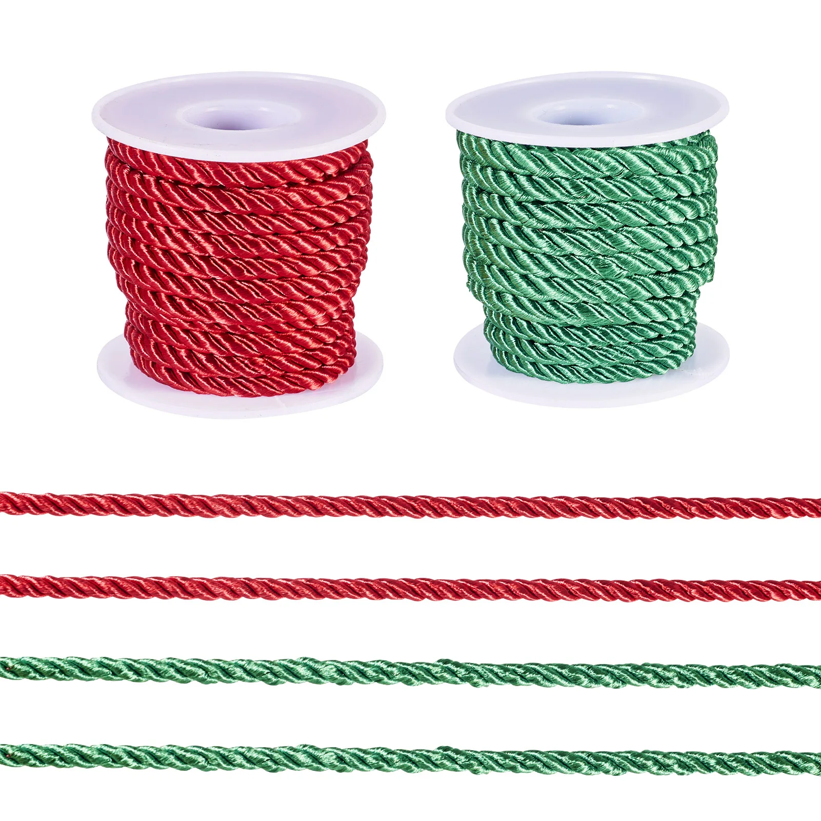 2 Rolls 5mm Diameter Christmas Polyester Cord Sets Twisted Cord Mixed Color for Making DIY Decoration Craft
2 Rolls 5mm Diameter Christmas Polyester Cord Sets Twisted Cord Mixed Color for Making DIY Decoration Craft