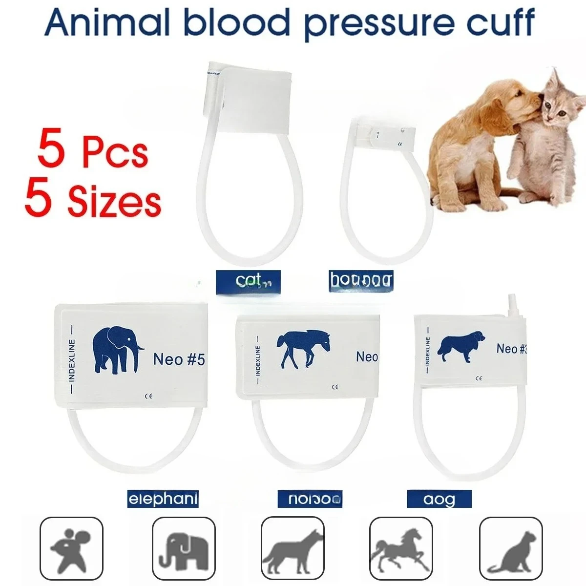 Vet Veterinary Blood Pressure Cuff Patient Monitor 5 Size for Animals Pets
Vet Veterinary Blood Pressure Cuff Patient Monitor 5 Size for Animals Pets