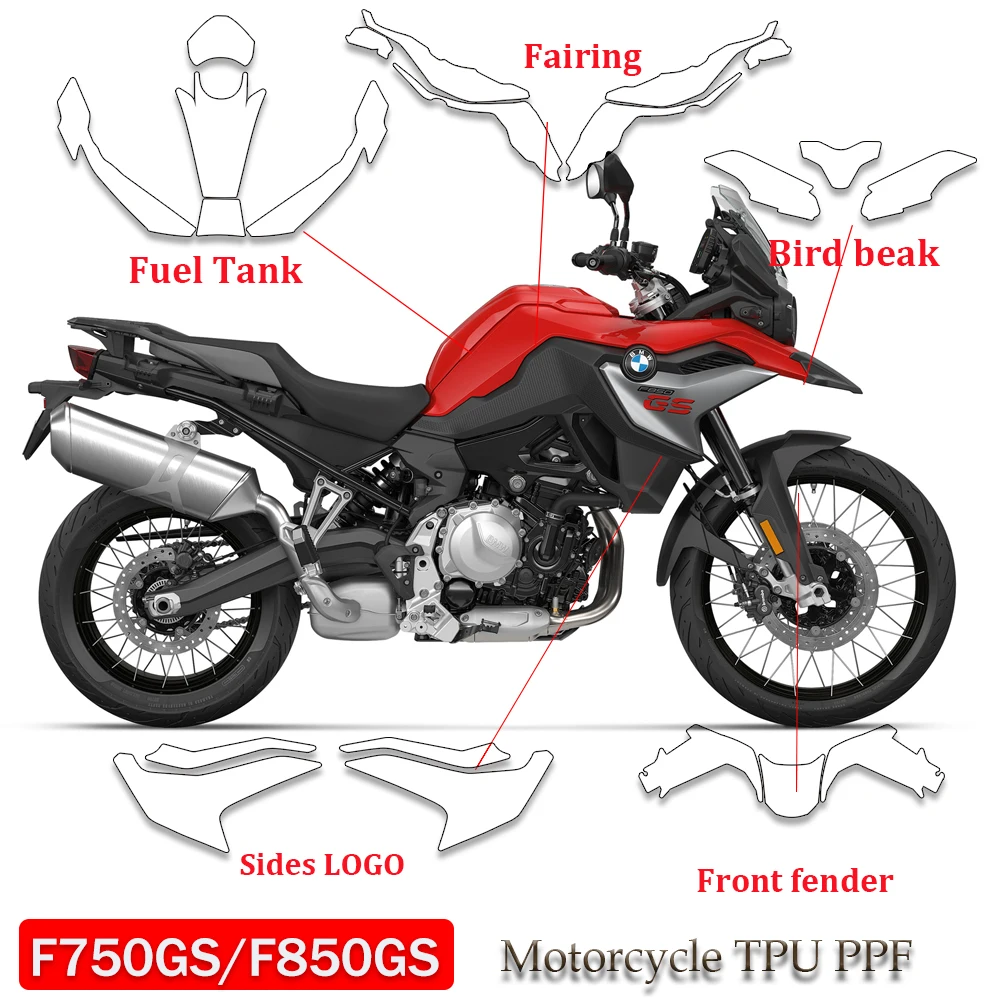 For BMW F750GS F850GS PPF Motorcycle Bodykit Paint Protective Film F 750 GS F 850 GS Anti-scratch Sticker Invisible Cover 18-24
For BMW F750GS F850GS PPF Motorcycle Bodykit Paint Protective Film F 750 GS F 850 GS Anti-scratch Sticker Invisible Cover 18-24